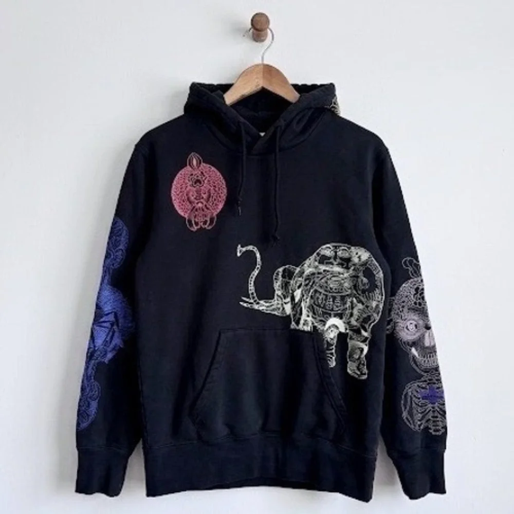 Adidas Originals x‎ Keiichi Tanaami Black Graphic Art Hoodie Mens Small FL8548